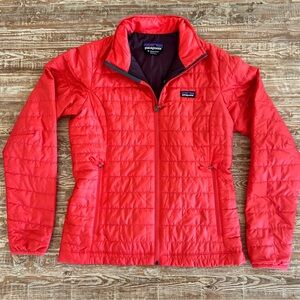 Patagonia Women’s Nano Puff Jacket Tomato Red Size Medium